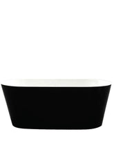 DEWAN Gloss Black And Gloss White Freestang Bathtub 1500mm And 1700mm